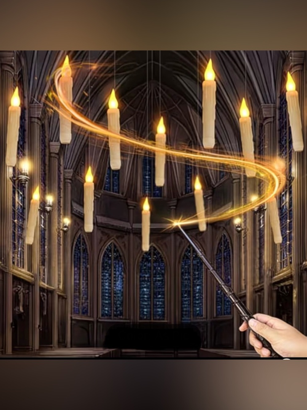 NWT HARRY POTTER STYLE FLOATING CANDLES WITH REMOTE.